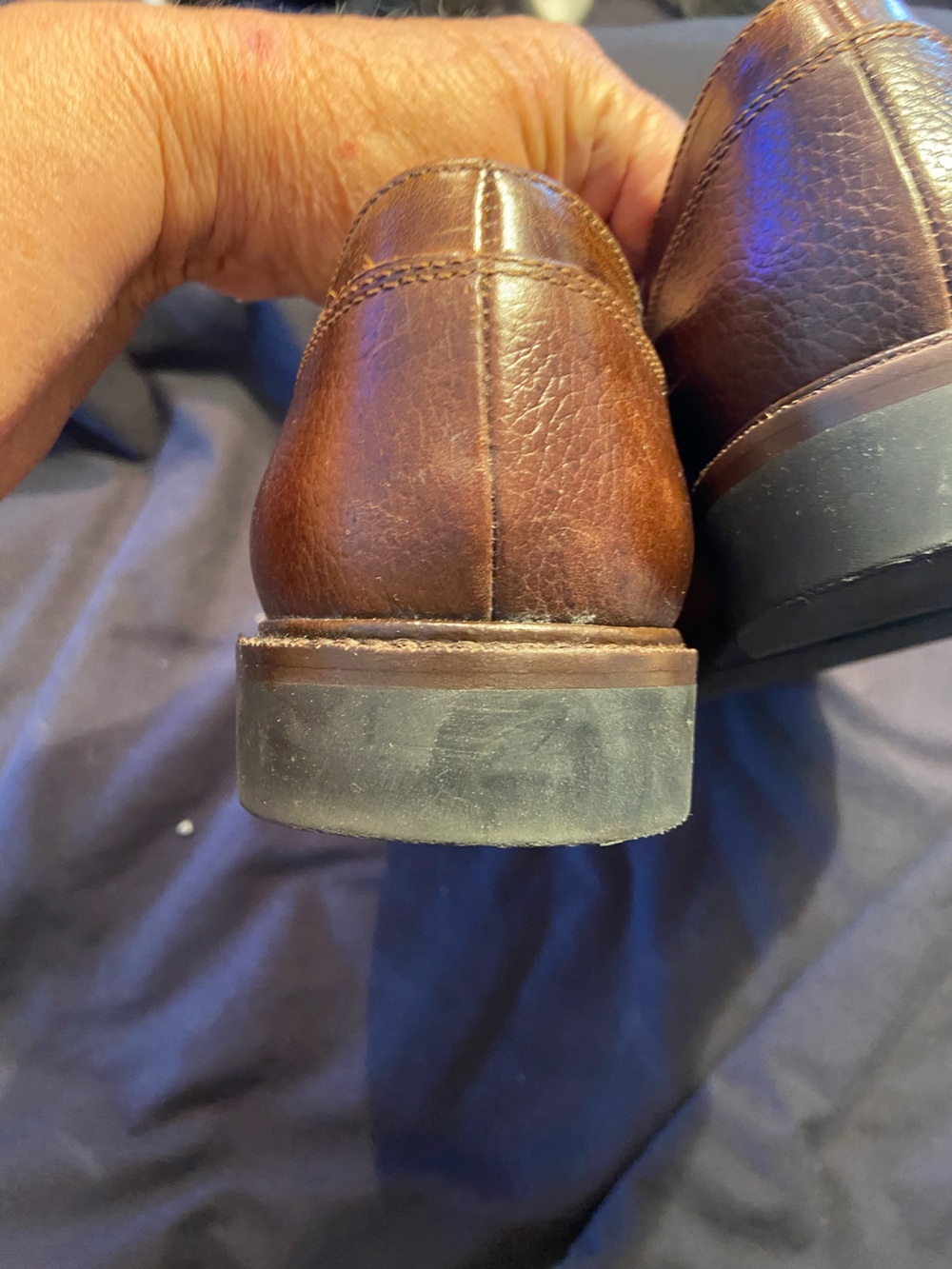 Cole Haan Men's Brown Leather Lace-Up Dress Shoes size 10.5 M - Picture 2 of 7